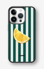 iPhone 14 Pro Hard Case – Lemon Stripes - View 1