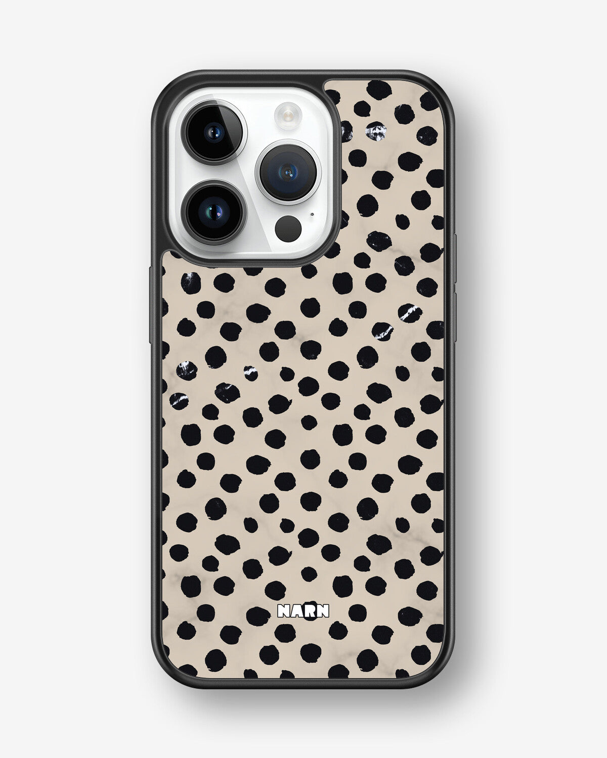 iPhone 14 Pro Hard Case – Marble Dots - View 1