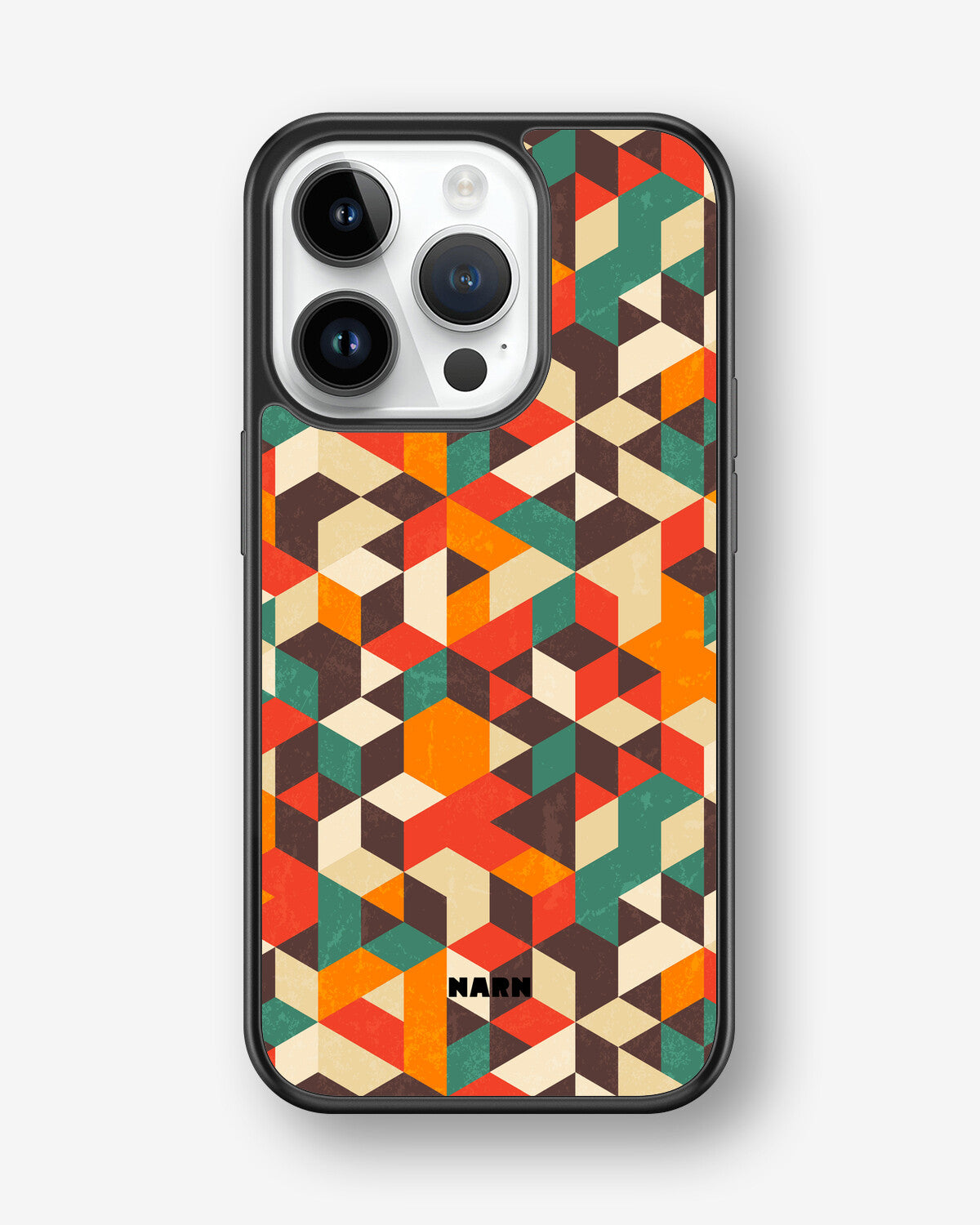 iPhone 14 Pro Hard Case – Retro Geometric - View 1