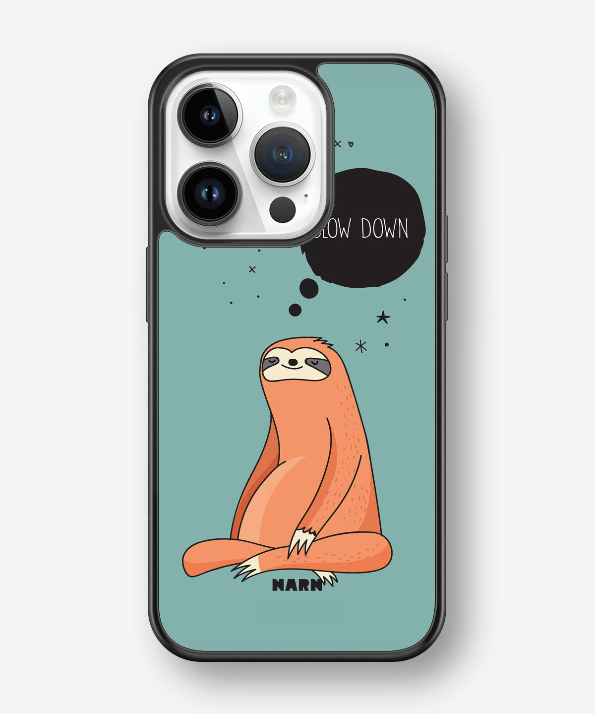 iPhone 14 Pro Hard Case – Slow Down Sloth - View 1