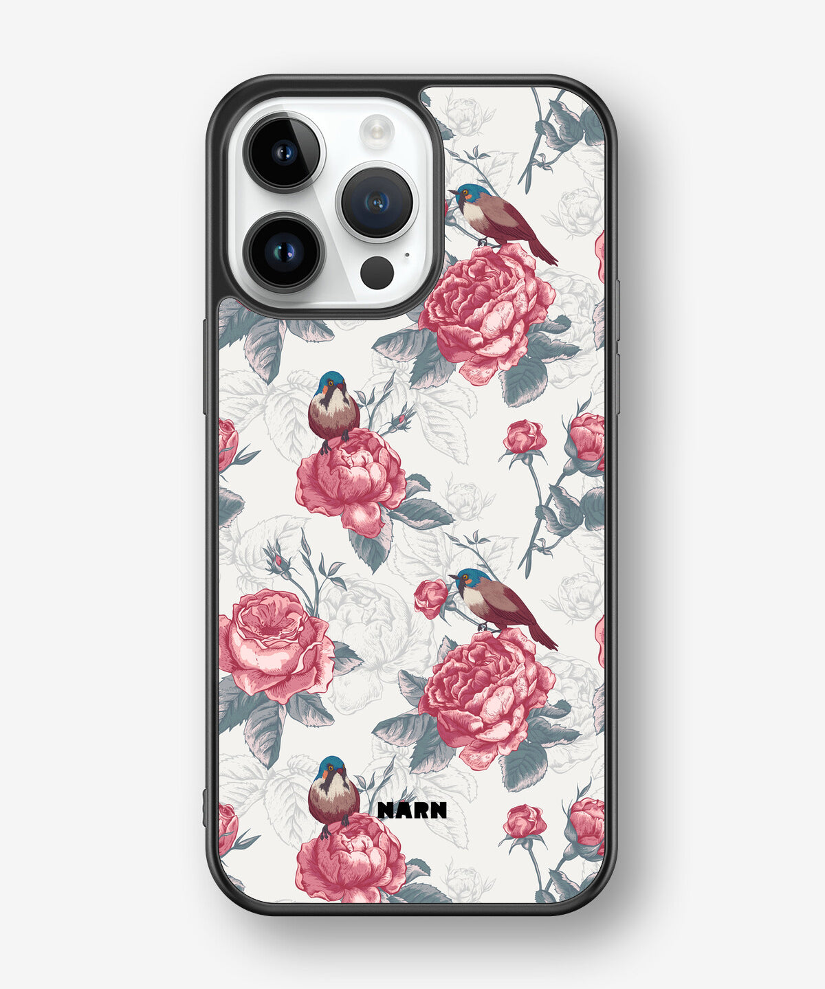 iPhone 14 Pro Max Hard Case – Birds Among Roses - View 1