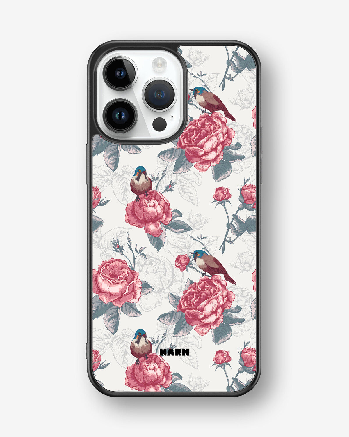 iPhone 14 Pro Max Hard Case – Birds Among Roses - View 1