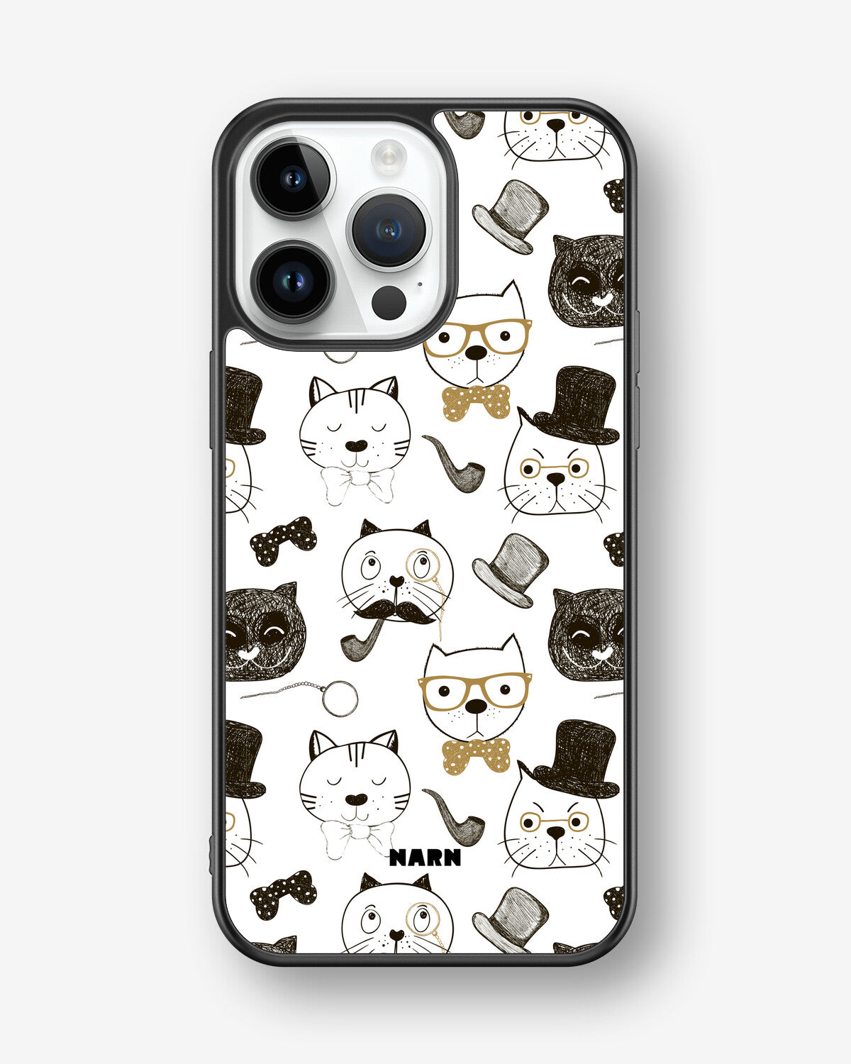 iPhone 14 Pro Max Hard Case – Cartoon Cats - View 1