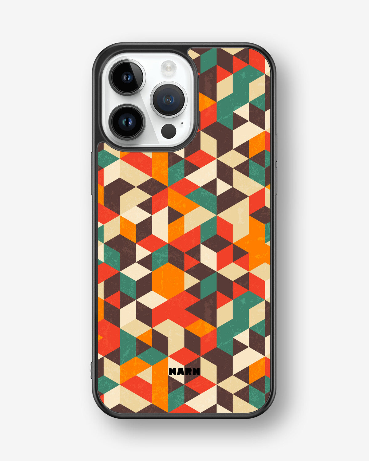 iPhone 14 Pro Max Hard Case – Retro Geometric - View 1