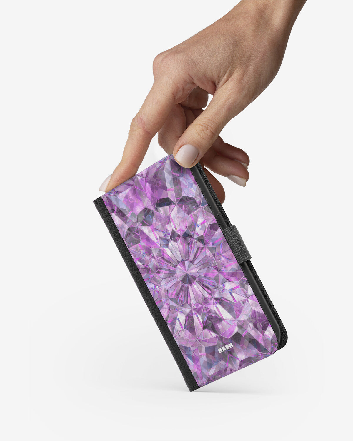 iPhone 14 Pro Wallet Case - Lavender Crystals - View 2