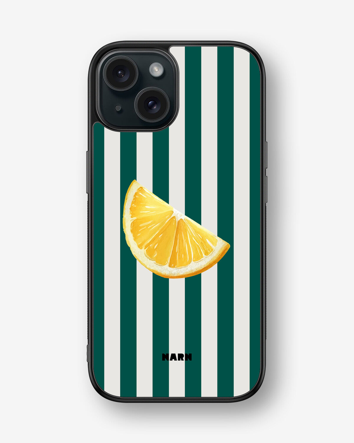iPhone 15 Hard Case – Lemon Stripes - View 1