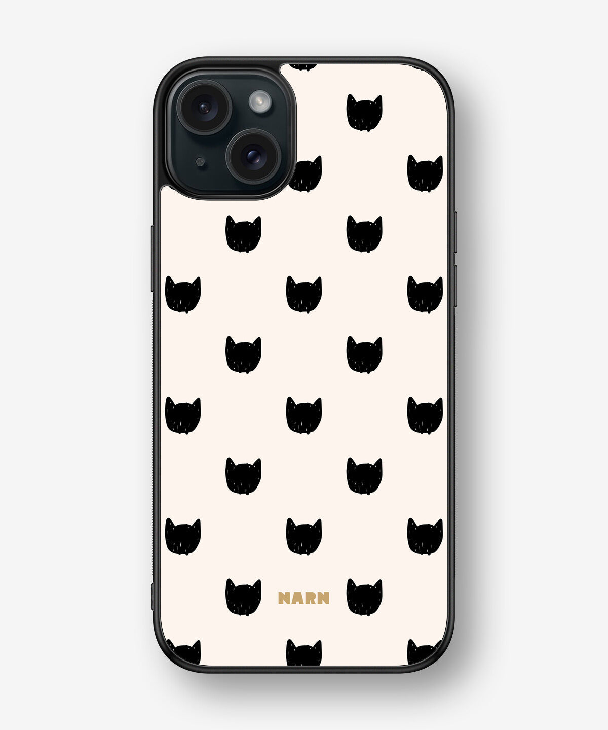 iPhone 15 Plus Hard Case – Kitty Dots - View 1