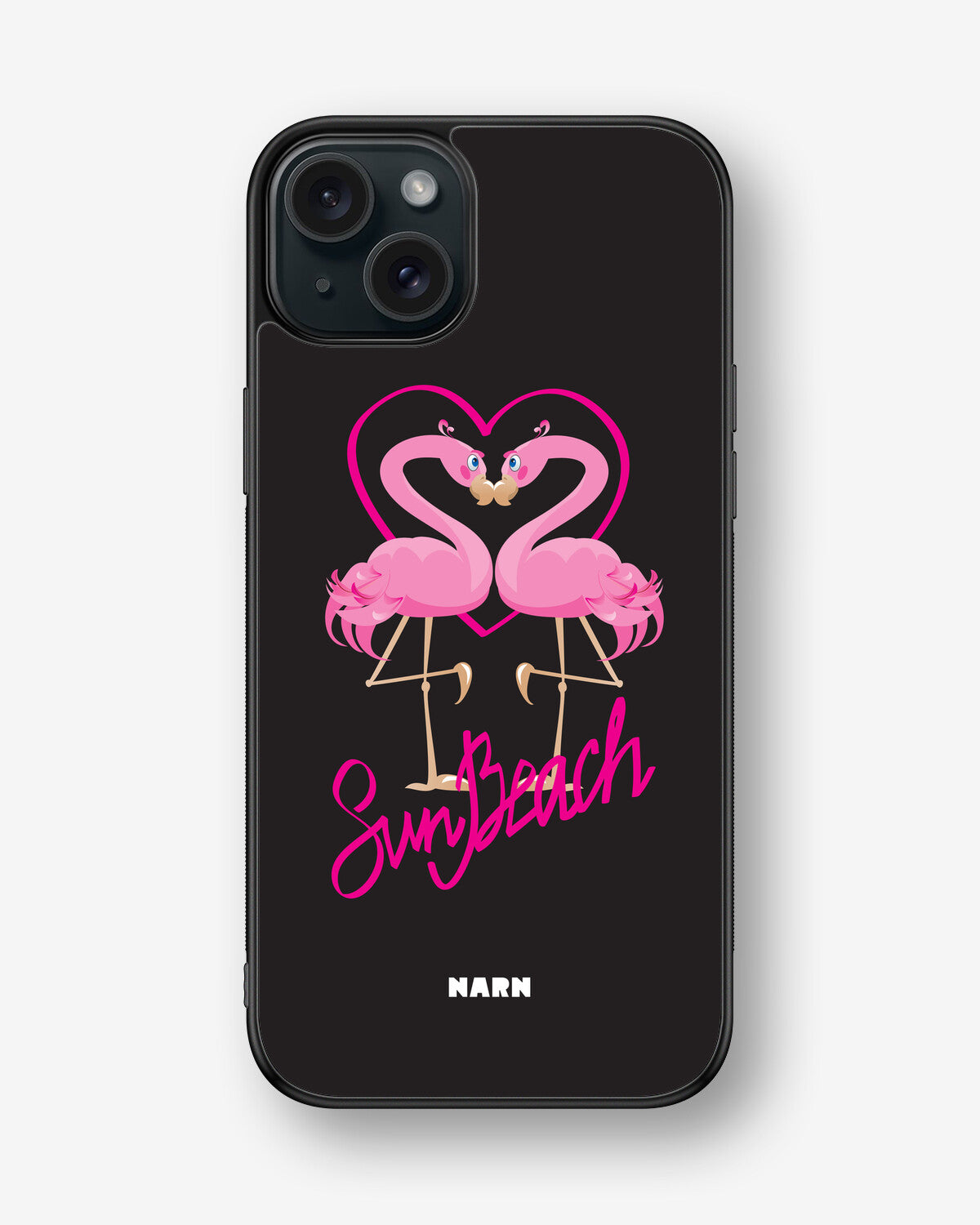 iPhone 15 Plus Hard Case – Beach Flamingo - View 1