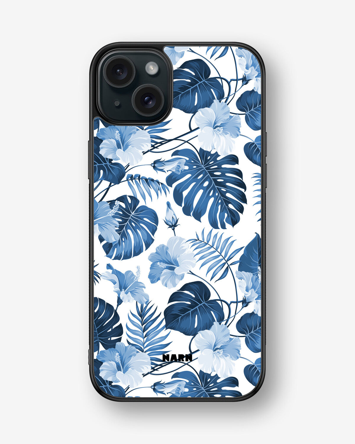 iPhone 15 Plus Hard Case – Blue Tropics - View 1