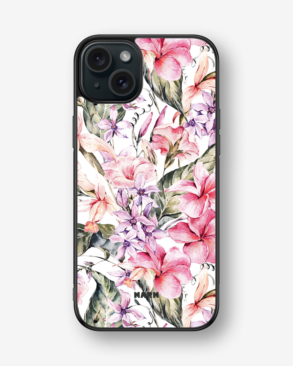 iPhone 15 Plus Hard Case – Watercolor Flowers - View 1