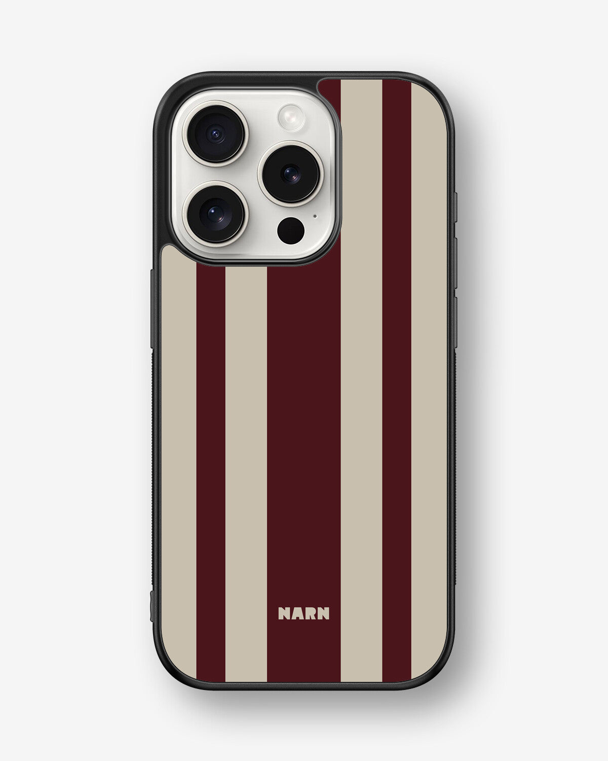 iPhone 15 Pro Hard Case – Bordeaux Stripe - View 1