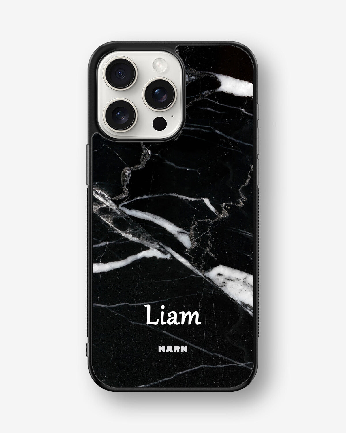 iPhone 15 Pro Max Hard Case – Custom - Black Marble - View 1