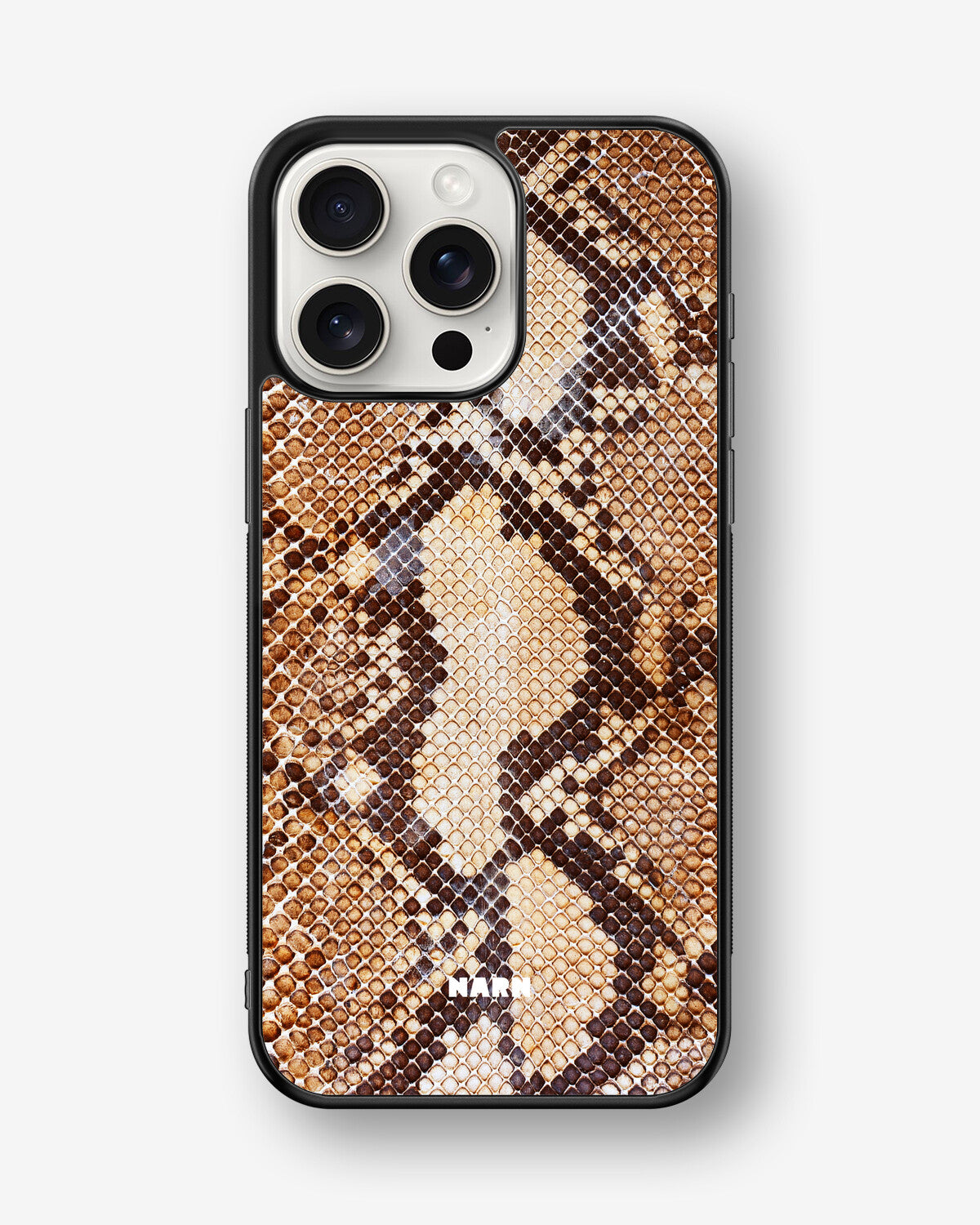 iPhone 15 Pro Max Hard Case – Brown Snakeskin - View 1