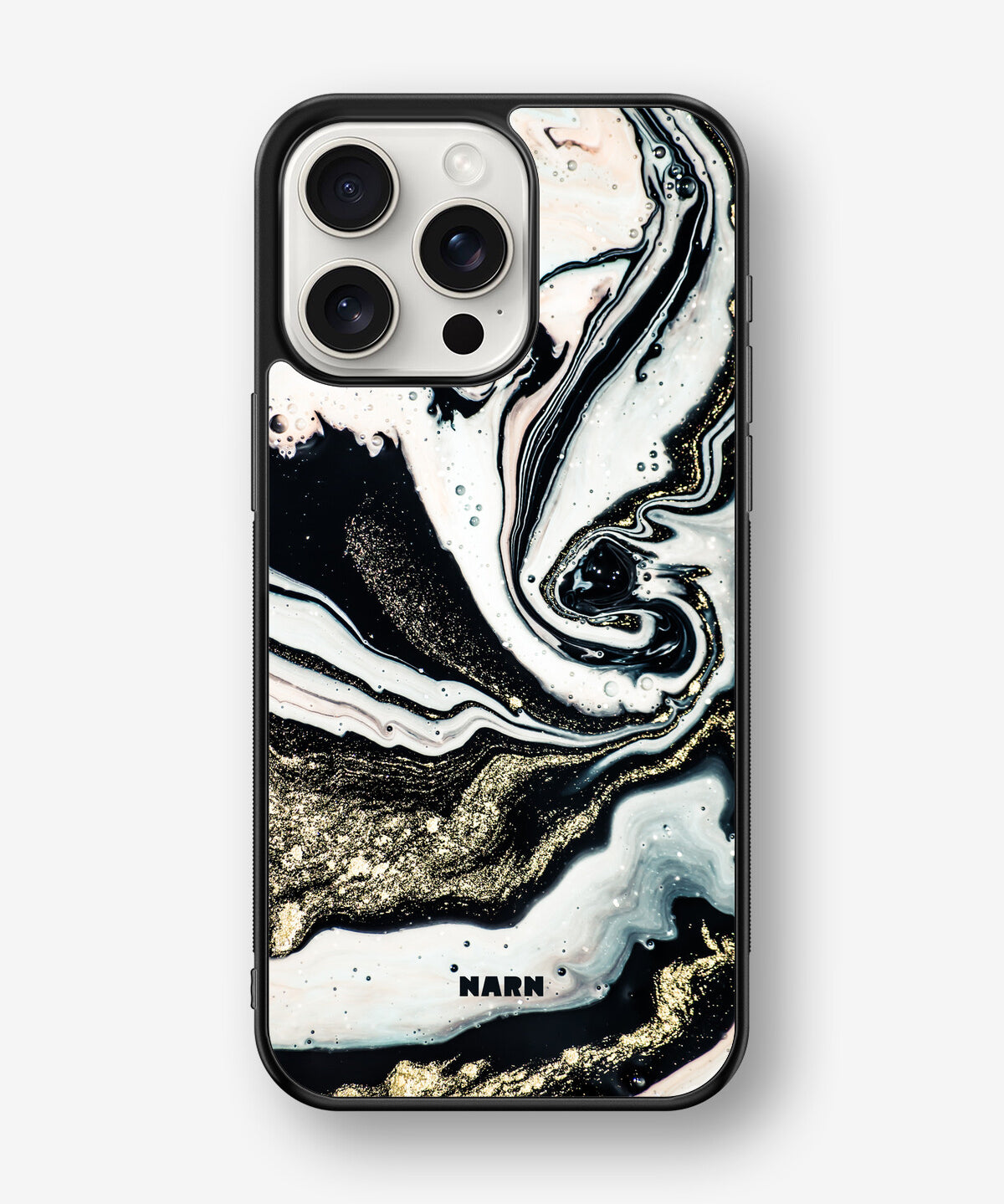 iPhone 15 Pro Max Hard Case – Golden Swirl - View 1