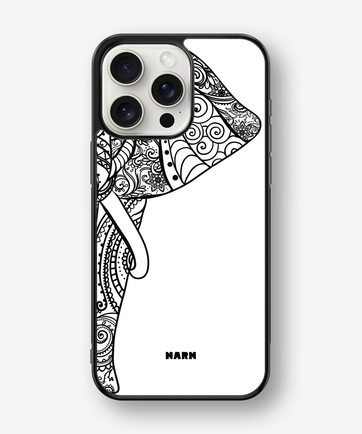 iPhone 15 Pro Max Hard Case – Mandala Elephant - View 1