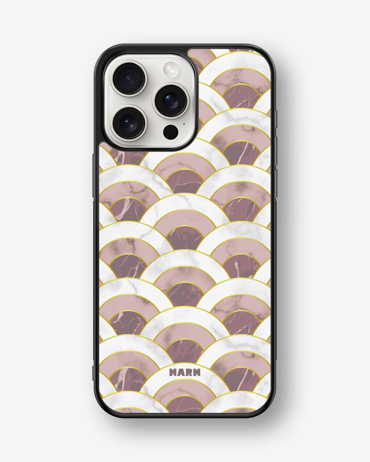 iPhone 15 Pro Max Hard Case – Pink Marble Waves - View 1