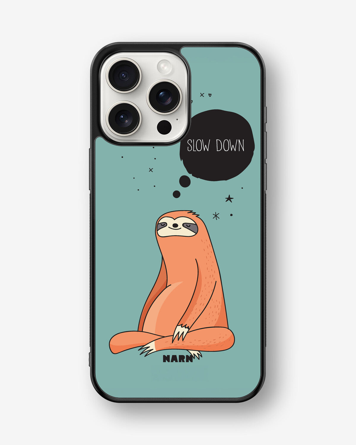 iPhone 15 Pro Max Hard Case – Slow Down Sloth - View 1