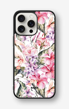 iPhone 15 Pro Max Hard Case – Watercolor Flowers - View 1