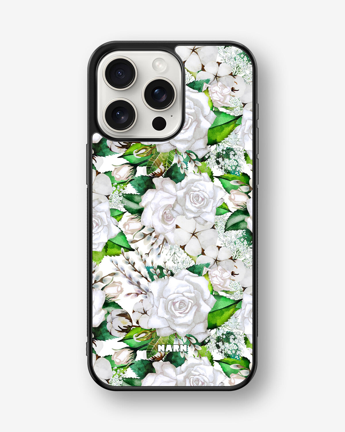 iPhone 15 Pro Max Hard Case – White Bloom - View 1