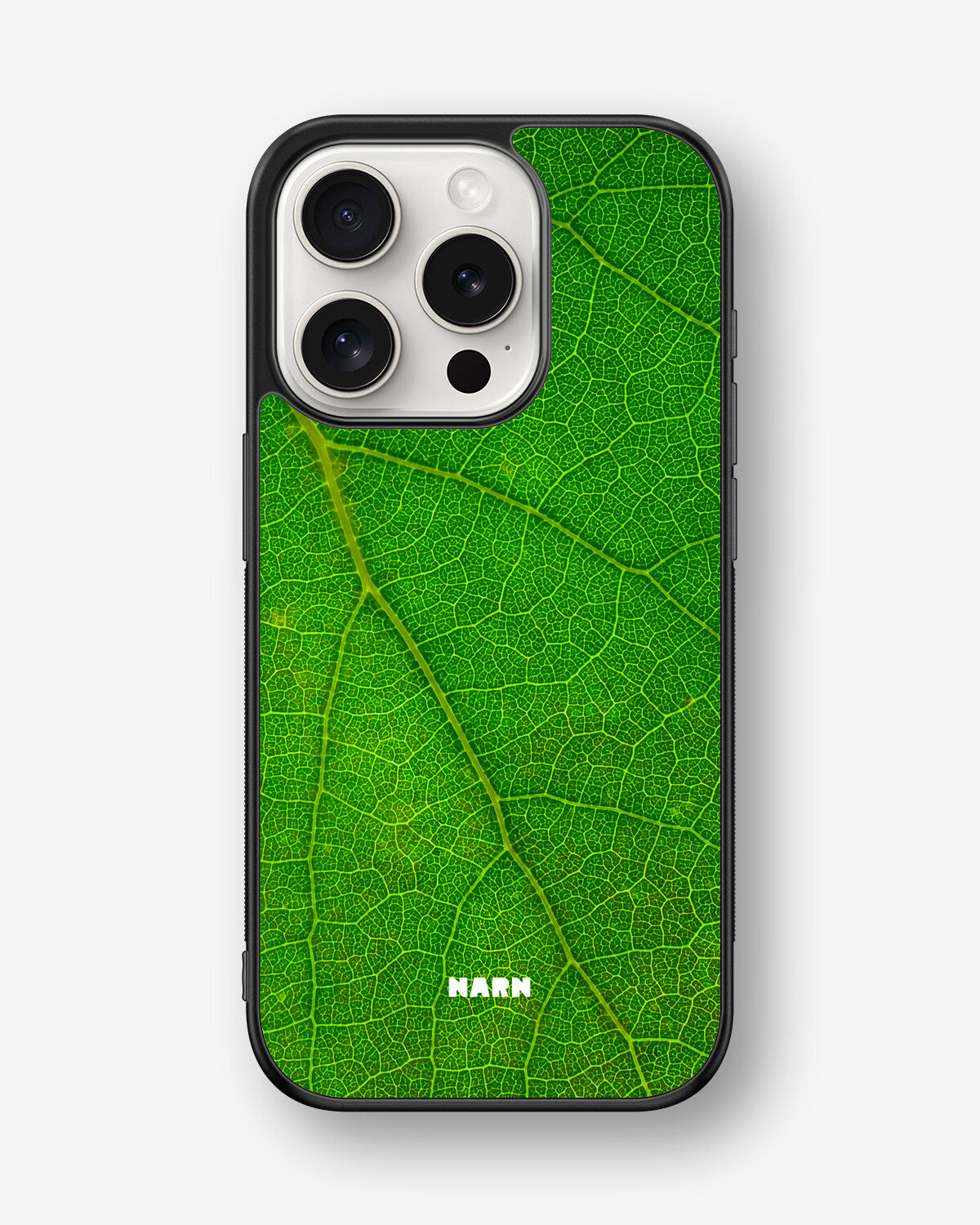 iPhone 15 Pro Hard Case – Green Leafy - View 1