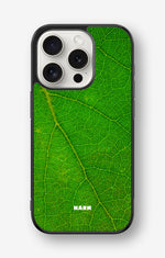 iPhone 15 Pro Hard Case – Green Leafy - View 1