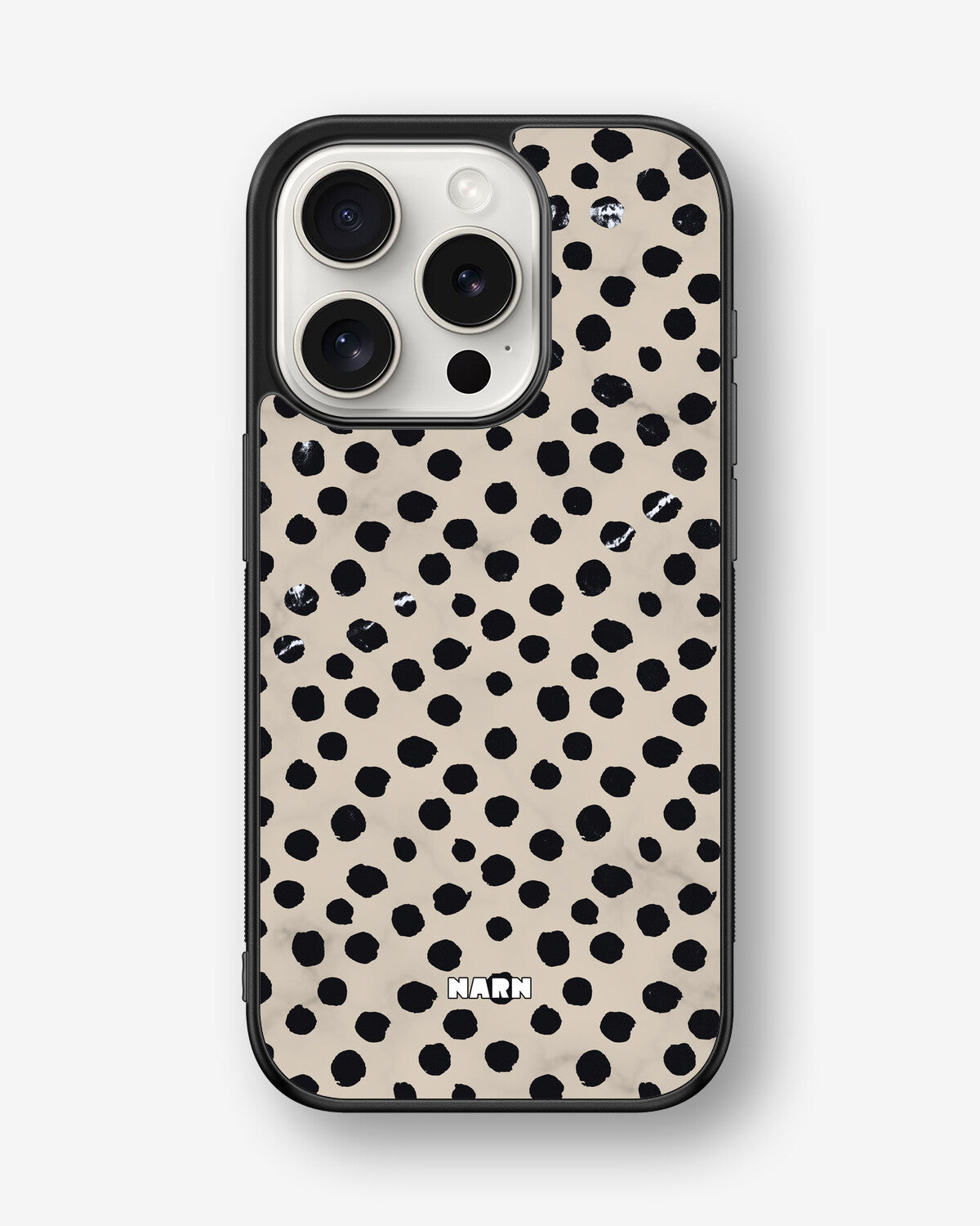 iPhone 15 Pro Hard Case – Marble Dots - View 1