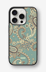 iPhone 15 Pro Hard Case – Paisley Green - View 1