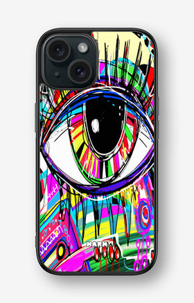 iPhone 15 Hard Case – Abstract Eye - View 1