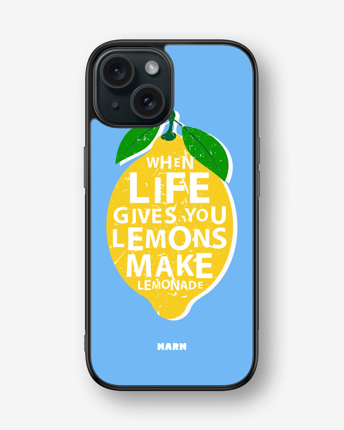 iPhone 15 Hard Case – Lemon Quote - View 1