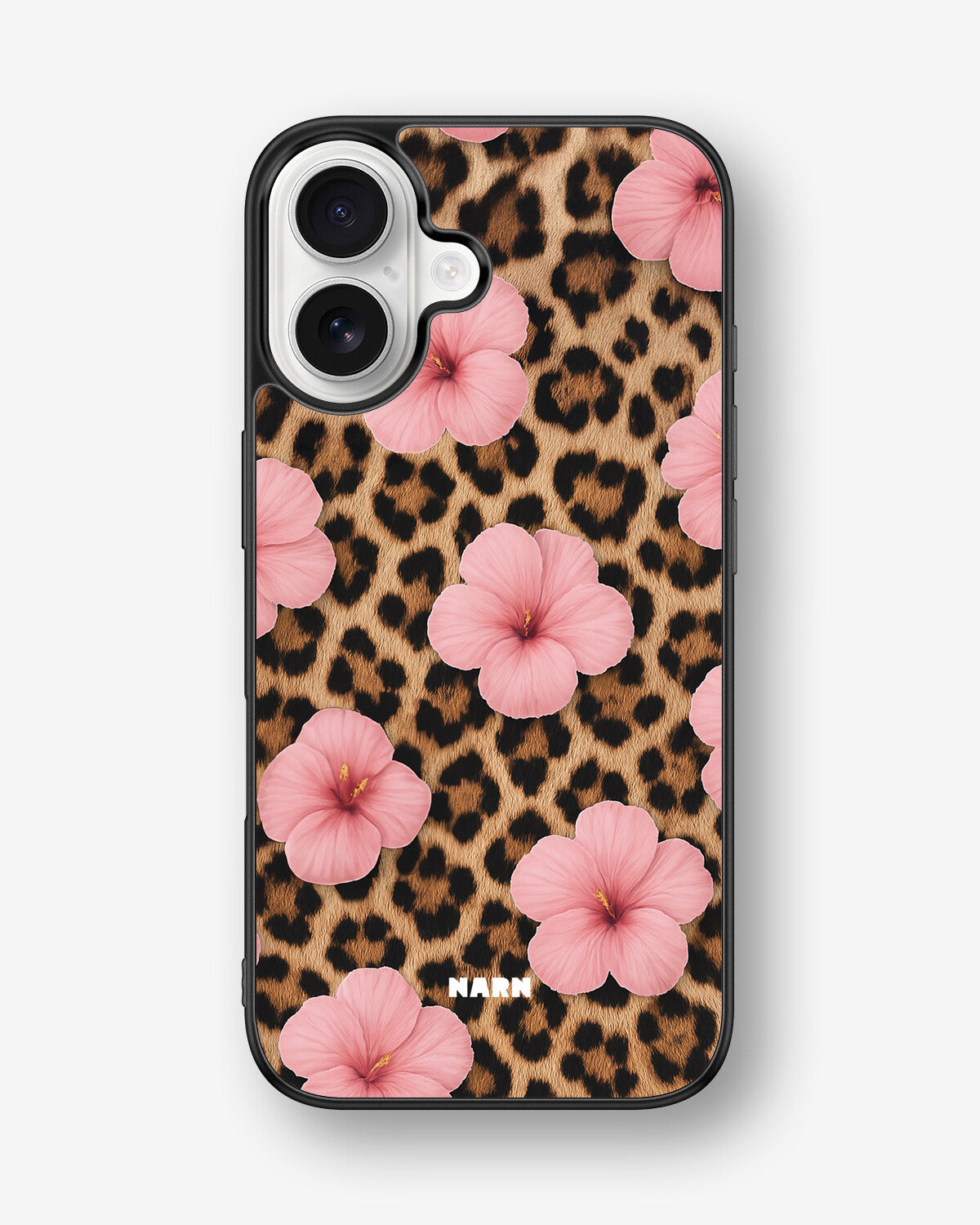 iPhone 16 Hard Case – Leopard Flower - View 1