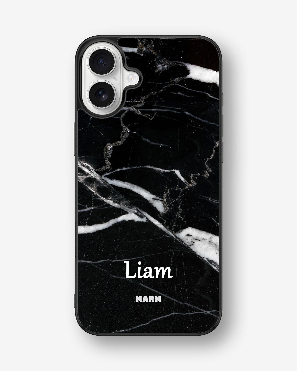 iPhone 16 Plus Hard Case – Custom - Black Marble - View 1