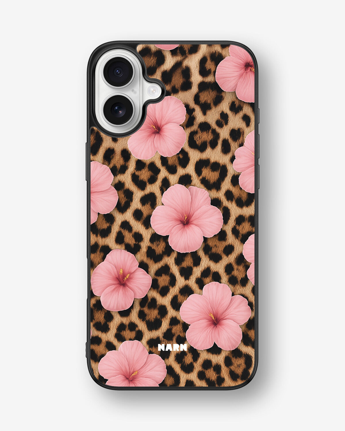 iPhone 16 Plus Hard Case – Leopard Flower - View 1