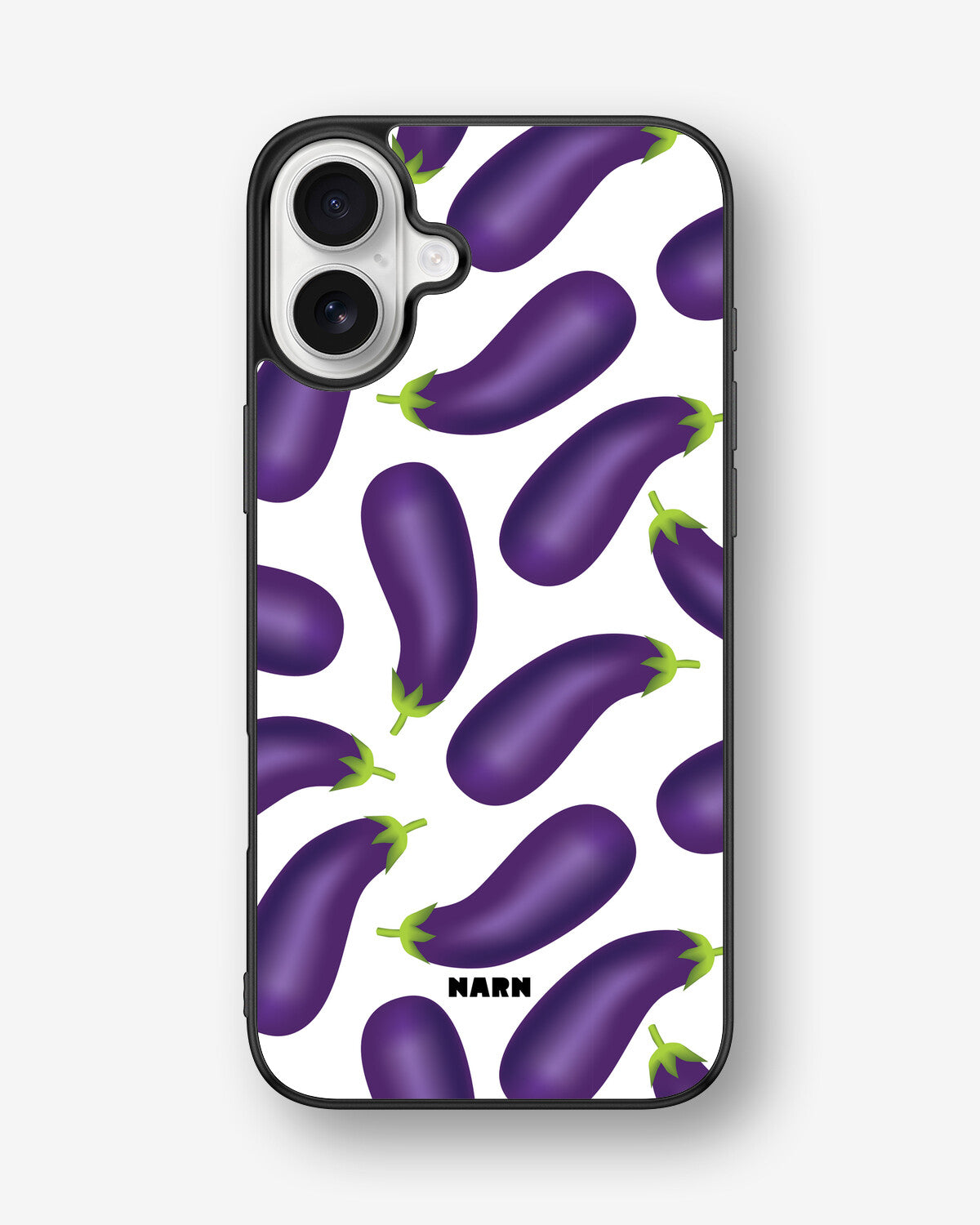 iPhone 16 Plus Hard Case – Eggplant Pattern - View 1