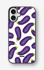 iPhone 16 Plus Hard Case – Eggplant Pattern - View 1