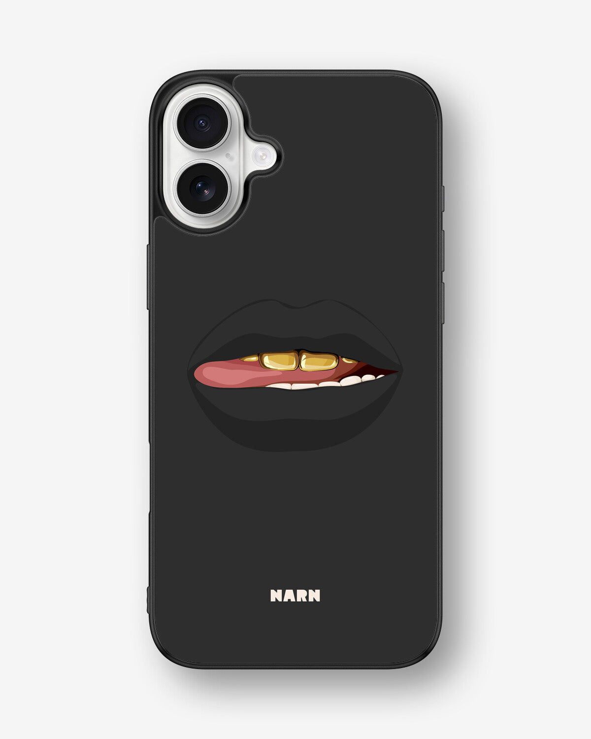 iPhone 16 Plus Hard Case – Golden Lips - View 1