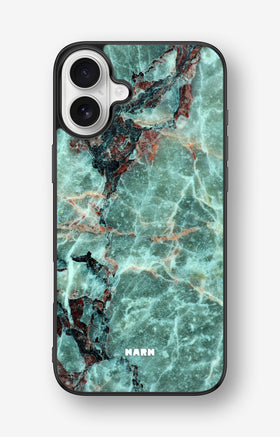 iPhone 16 Plus Hard Case – Green Marble - View 1