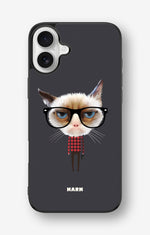 iPhone 16 Plus Hard Case – Hipster Cat - View 1