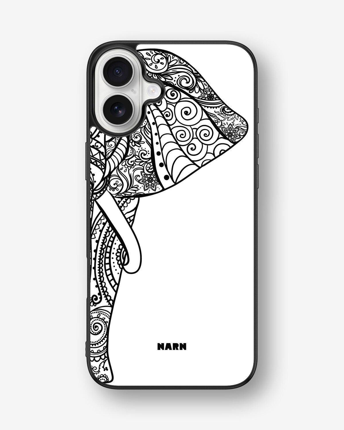 iPhone 16 Plus Hard Case – Mandala Elephant - View 1