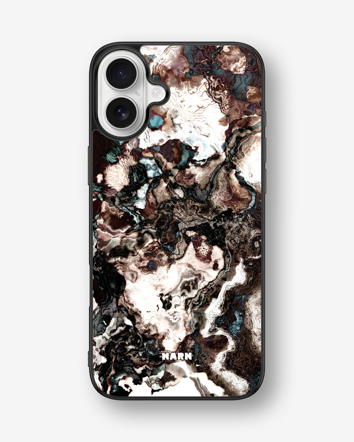 iPhone 16 Plus Hard Case – Marble Brown - View 1