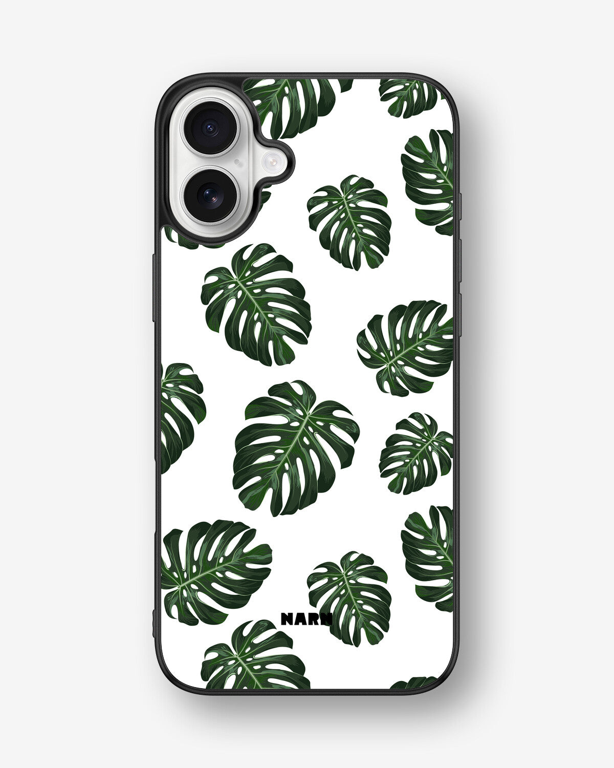iPhone 16 Plus Hard Case – Monstera Pattern - View 1