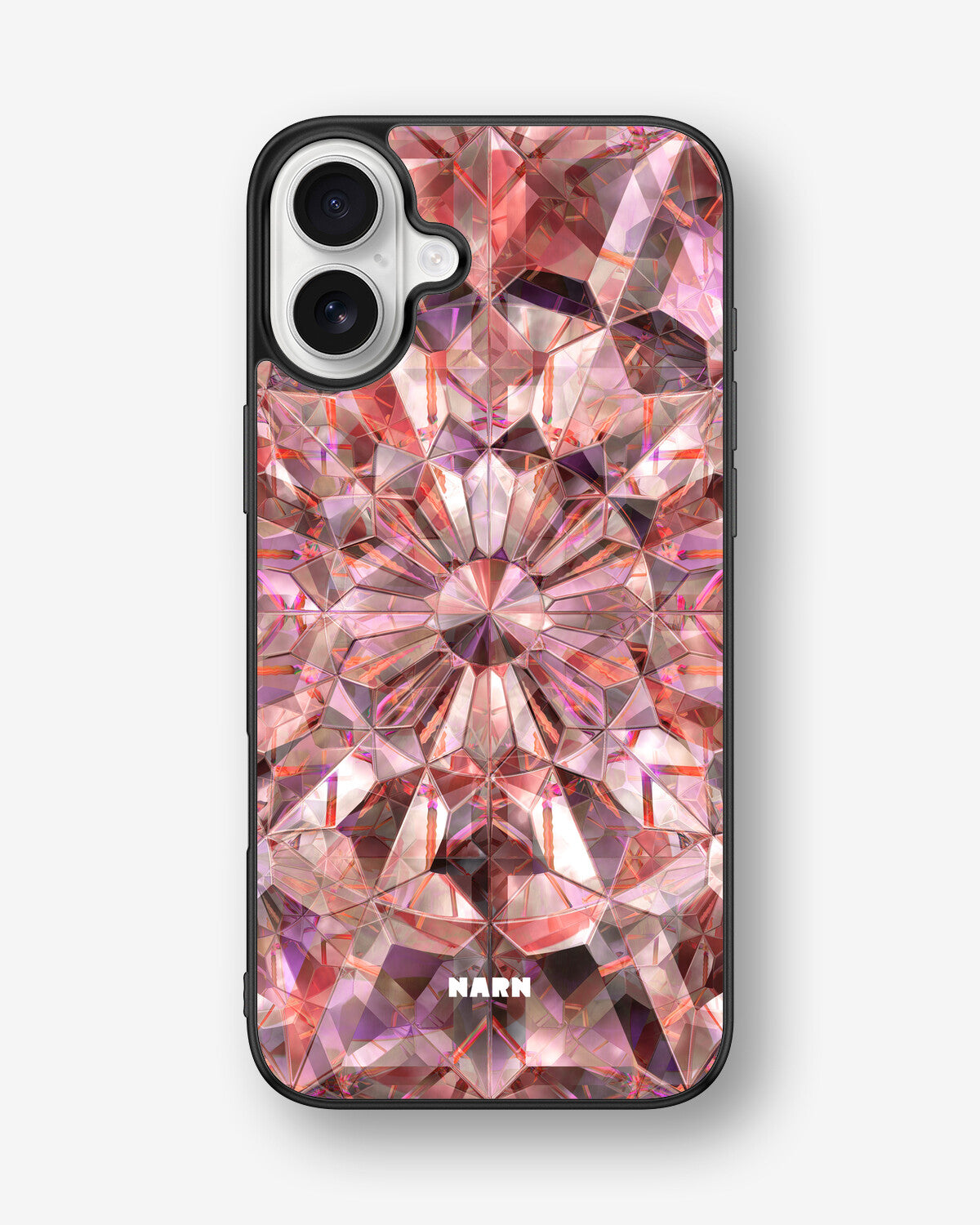 iPhone 16 Plus Hard Case – Pink Crystals - View 1