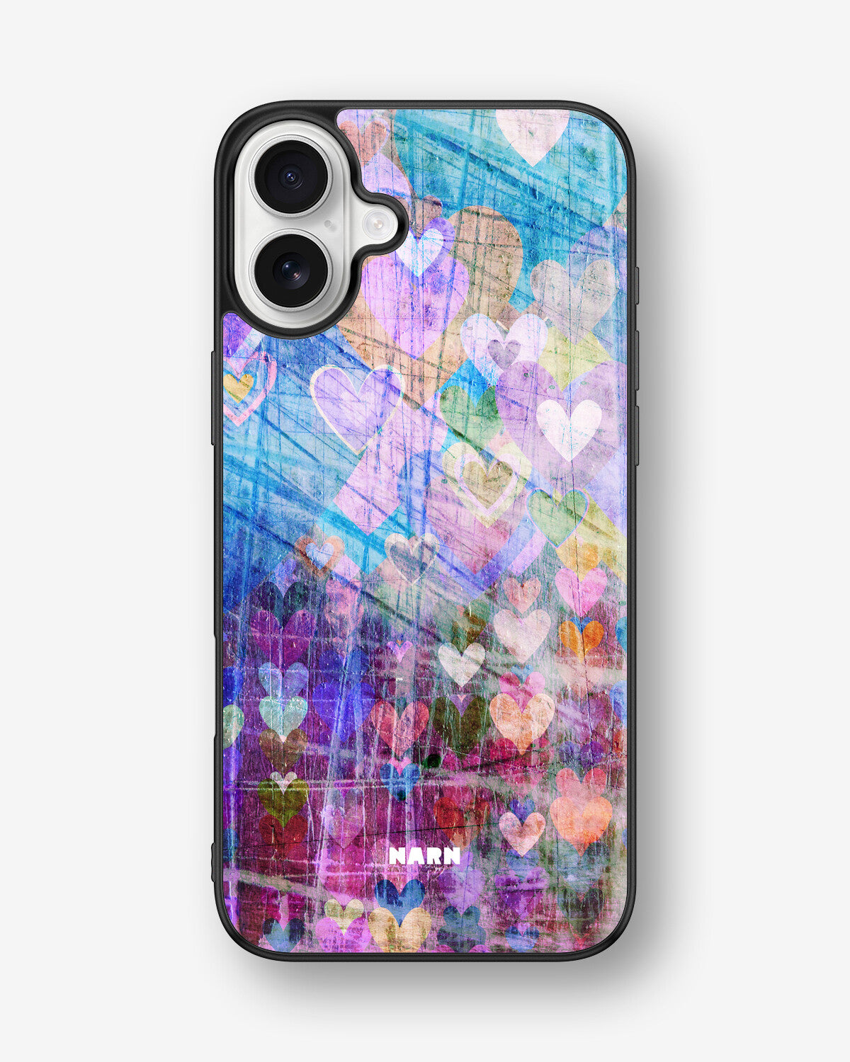 iPhone 16 Plus Hard Case – Purple Hearts - View 1
