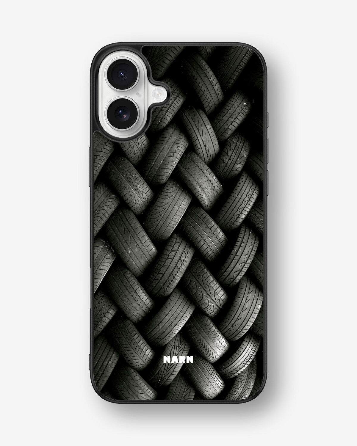 iPhone 16 Plus Hard Case – Tires Wall - View 1