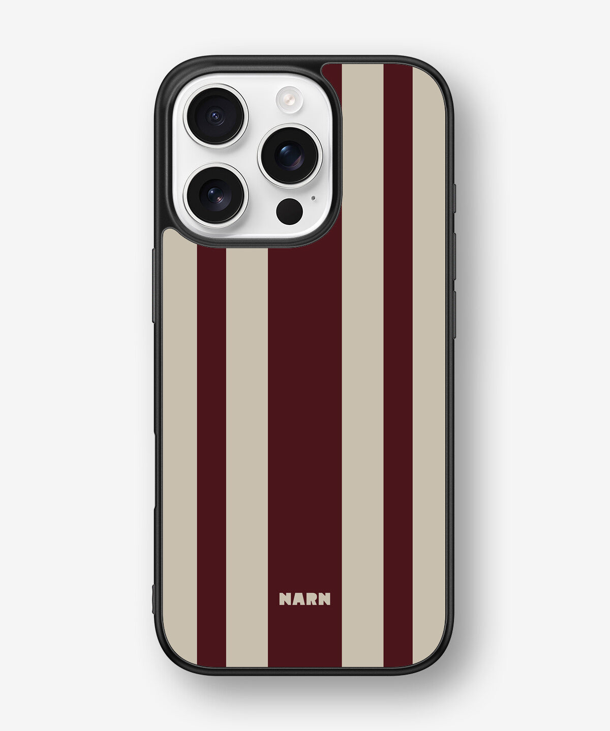 iPhone 16 Pro Hard Case – Bordeaux Stripe - View 1
