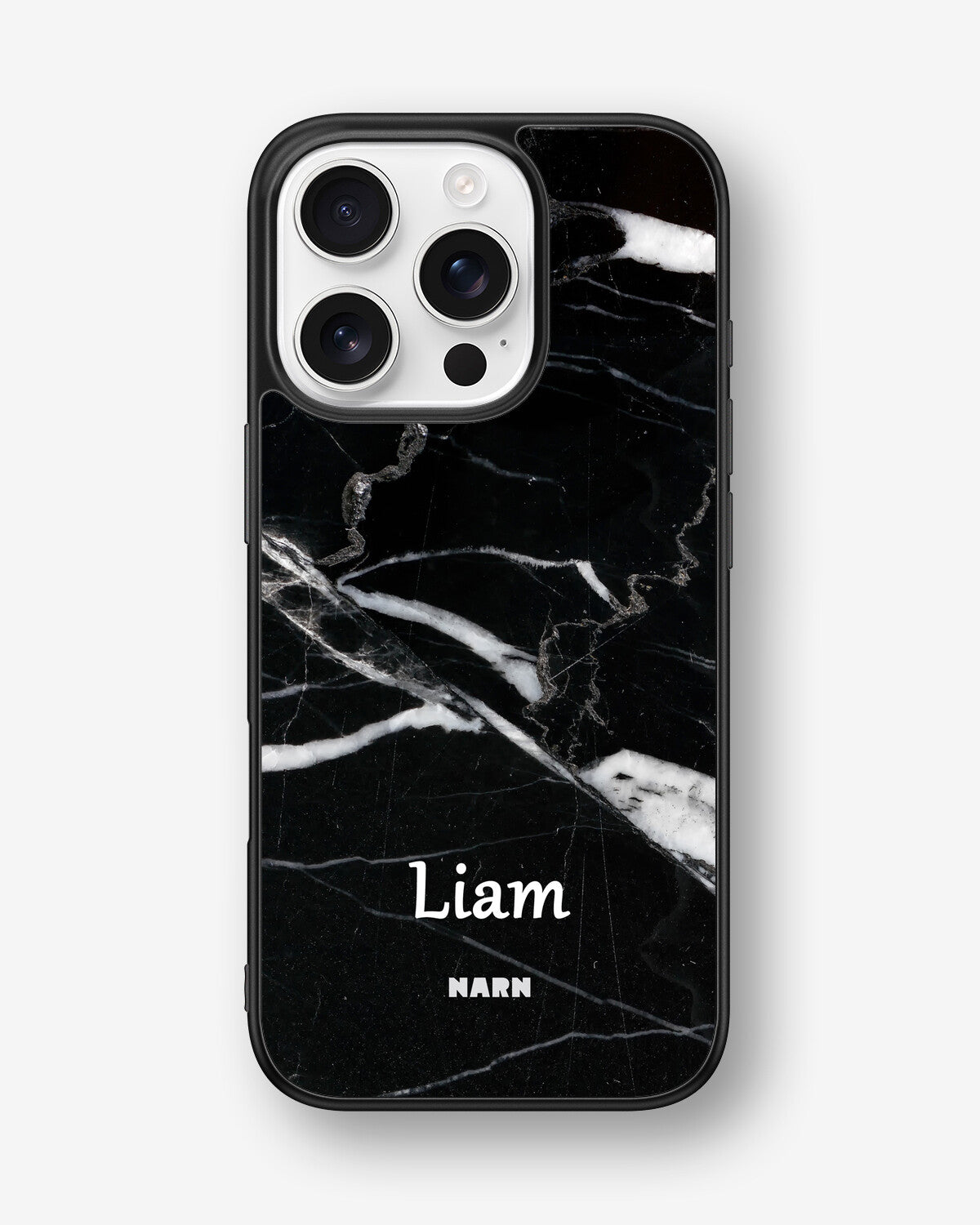 iPhone 16 Pro Hard Case – Custom - Black Marble - View 1