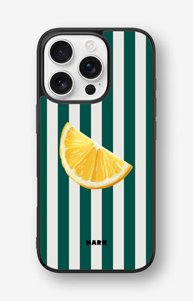 iPhone 16 Pro Hard Case – Lemon Stripes - View 1
