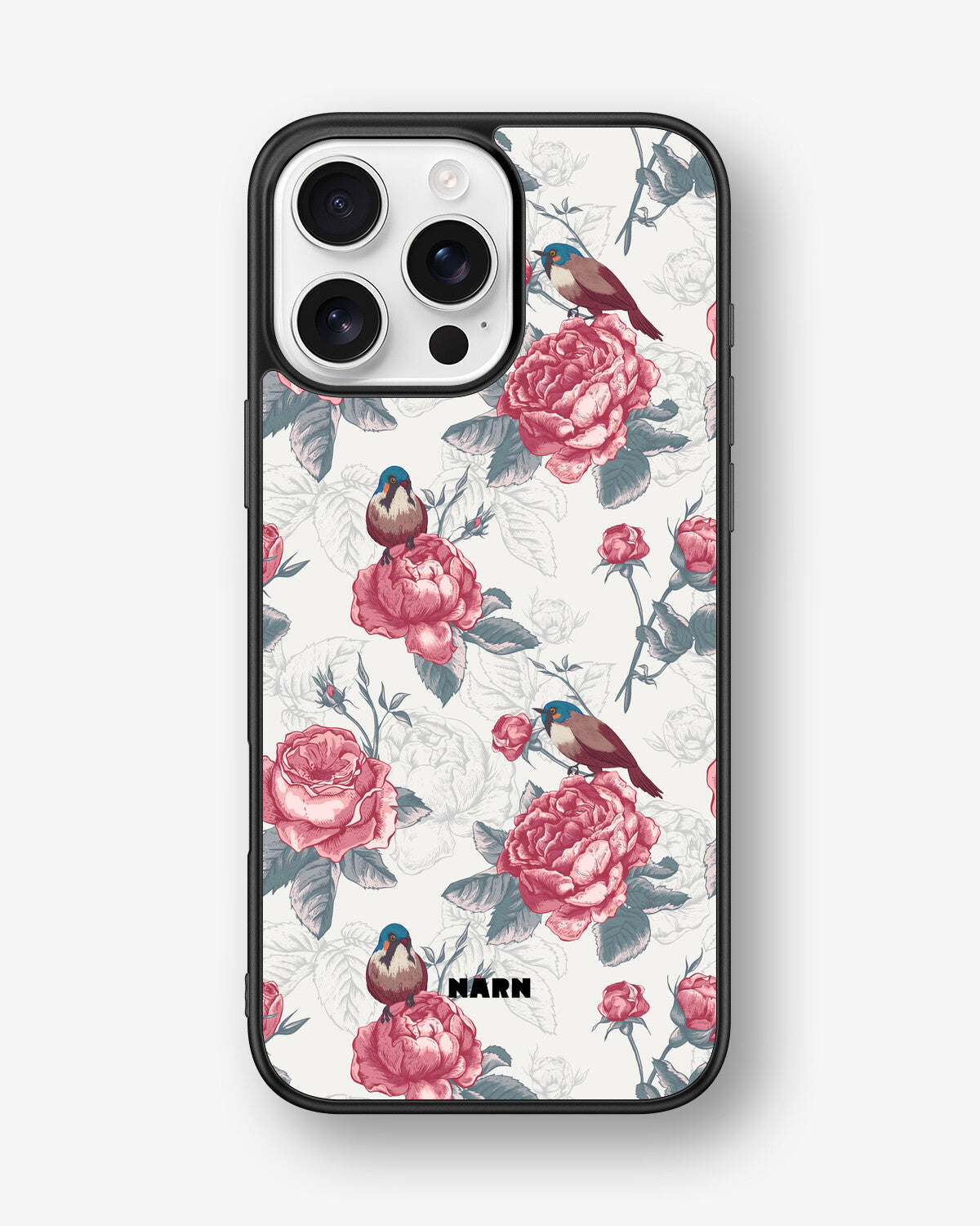 iPhone 16 Pro Max Hard Case – Birds Among Roses - View 1
