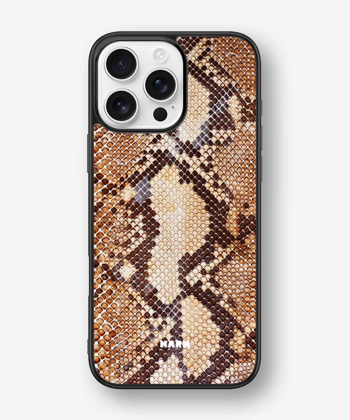 iPhone 16 Pro Max Hard Case – Brown Snakeskin - View 1