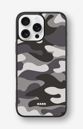 iPhone 16 Pro Max Hard Case – Grey Camo - View 1
