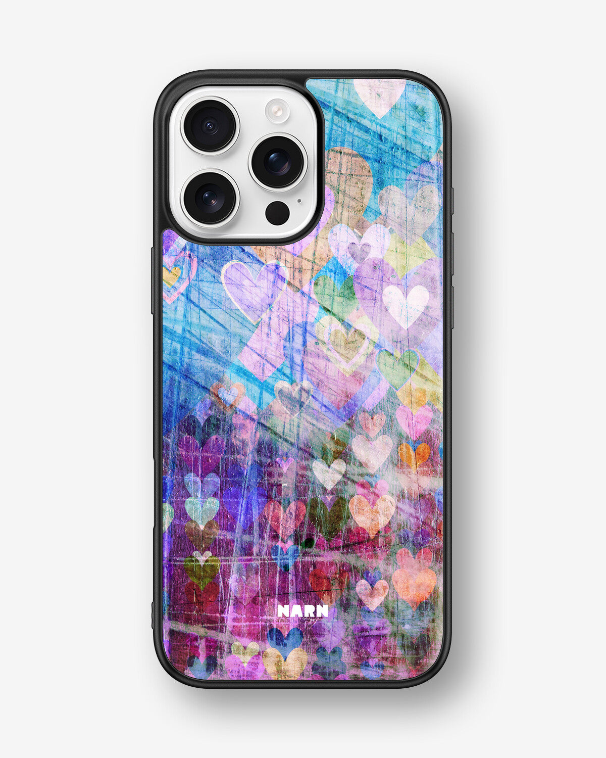 iPhone 16 Pro Max Hard Case – Purple Hearts - View 1